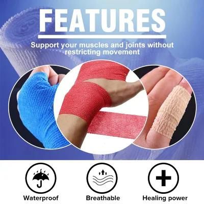 Colorful Elastic Pet Vet Cohesive Bandage with CE &amp; FDA Approval