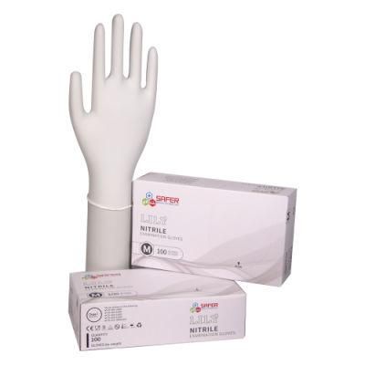 Food Grade White Color Disposable Nitrile Gloves Malaysia
