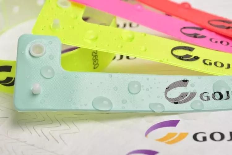 L Shape Vinyl ID Wristband PVC Bracelets Love Gift Business Customize Logo