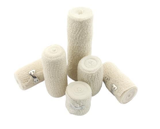 HD377 Medical Wound Dressing Elastic Spandex Crepe Bandage with Line