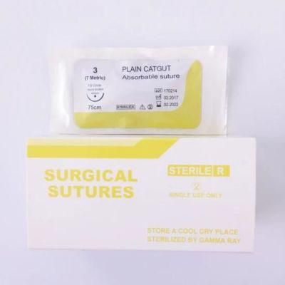 Disposable Absorbable Surgical Suture with Needle Polyglycolic Acid
