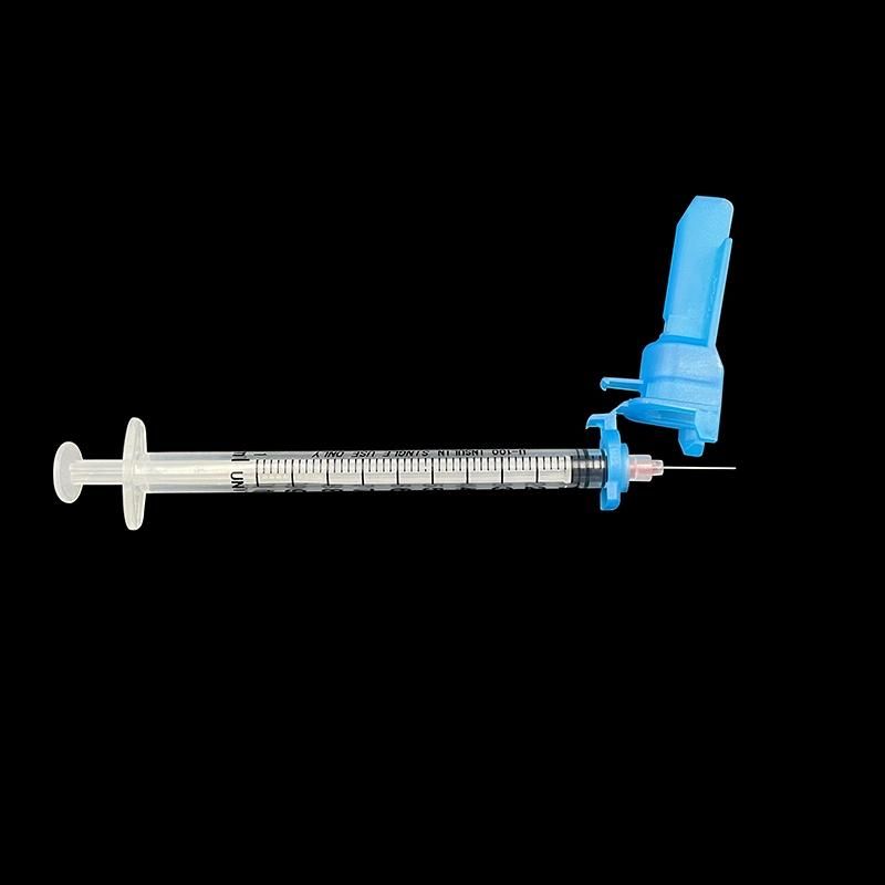CE/FDA Approved Disposable Safety Insulin Syringe 50/101units