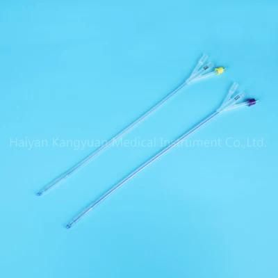3 Way Silicone Urinary Indwelling Foley Catheter Urethral Use Balloon