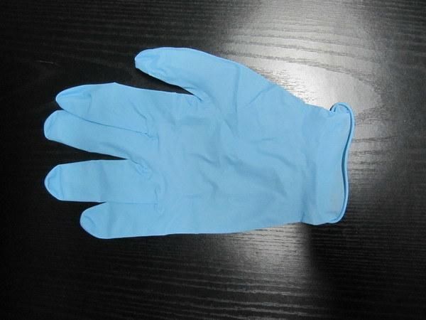 Blue Powdered Medical Grade Nitrile Examination Gloves