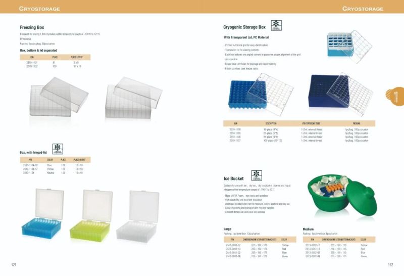 Freezer Tubes Freezer Work Racks Freezer Boxes Freezer Storage Boxes
