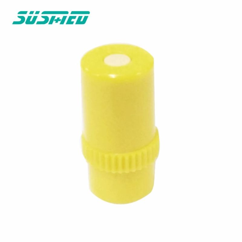 Yellow Transparent Medical Use Disposable Heparin Cap