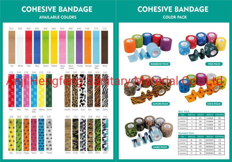 Medical Bandage Manufacturers for Nonwoven Elastic Cohesive Manufacturer Wrap