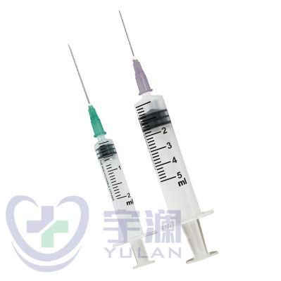 Disposable Sterile Plastic Injection Syringe with Needle