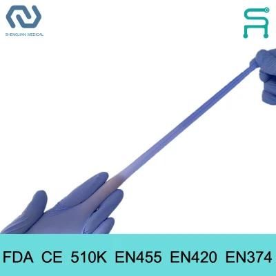 510K En455 En420 Powder Free Disposable Nitrile Medical Examination Gloves