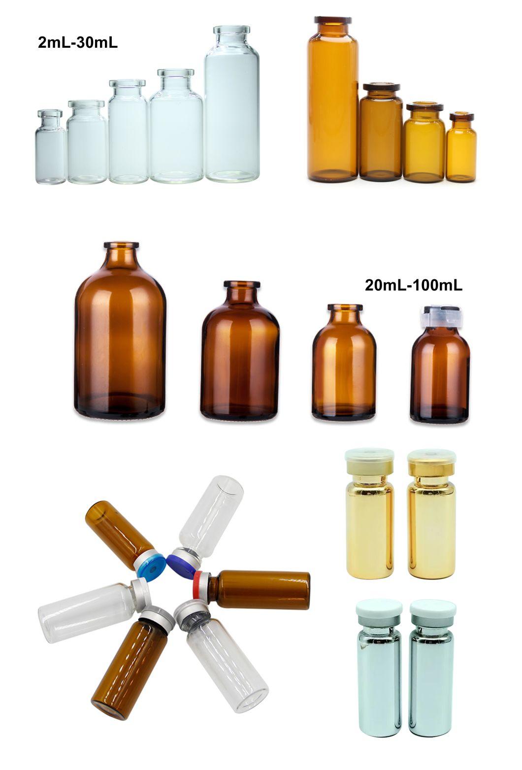 Glass Vials Glassglassglass Glass Vials Crimp Neck and Screw Neck 10ml 20mm Medicine Glass Bottle