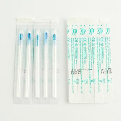Factory Price CE Approval Disposable Sterile Silver Handles Acupuncture Needles for Medical