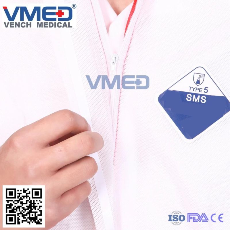 Disposable Non Woven Sterile Laminated Garment Hooded Coverall