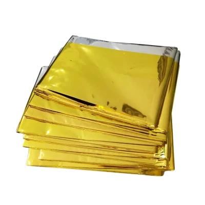 Customized ISO13485 Approved Office Waterproof Aluminum Foil Isothermal Balnekt Emergency Survival Rescue Insulation First Aid Blanket
