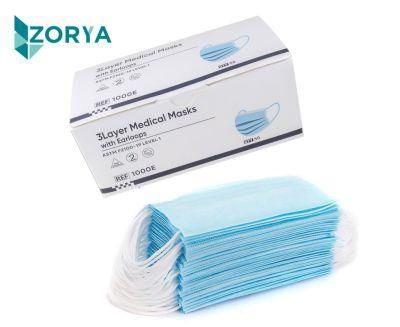 High Performance Disposable 3 Ply Flat Earloop Level 1/2/3 Mask