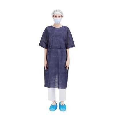 Disposable SMS Short Sleeve Hospital Patient Gown Disposable
