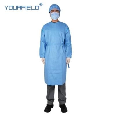 Best Selling 45GSM SMS Medical Disposable Surgical Gown of Safety Coverall