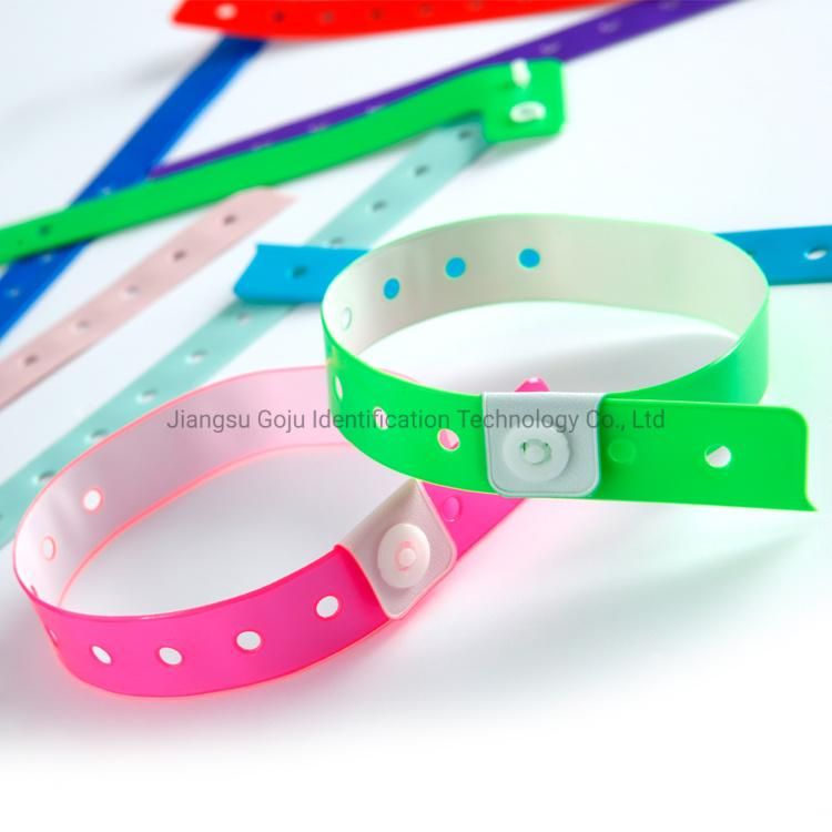Custom Cheap Vinyl L Shaped PVC Festival Wristband