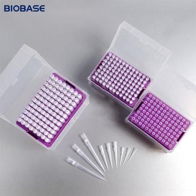 Biobase China Hot Sale 10/100/200/1000UL PP Pipette Tip with Filter