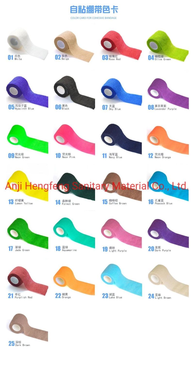 Disposable Best Selling OEM Non-Woven Self Adhesive High Elastic Cohesive Bandage with OEM