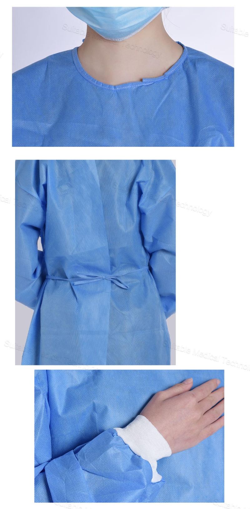 Disposable Isolation Hospital Surgical Gown Medical Protective Gown, Protective Clothing