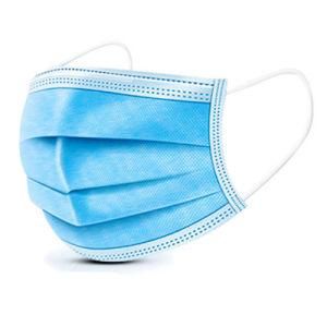 Disposable 3-Ply Non-Woven Blue Color 17.5X9.5cm 50PCS Per Box Face Mask
