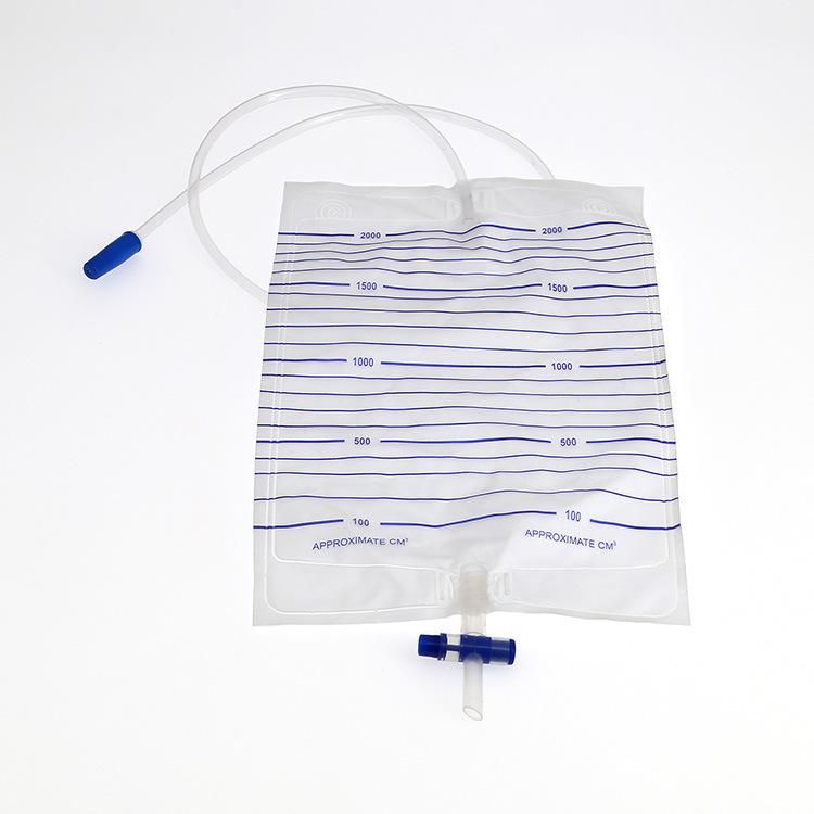 Medical Hospital Pushing Cross Valve Outlet Urine Collection Drainage Bag