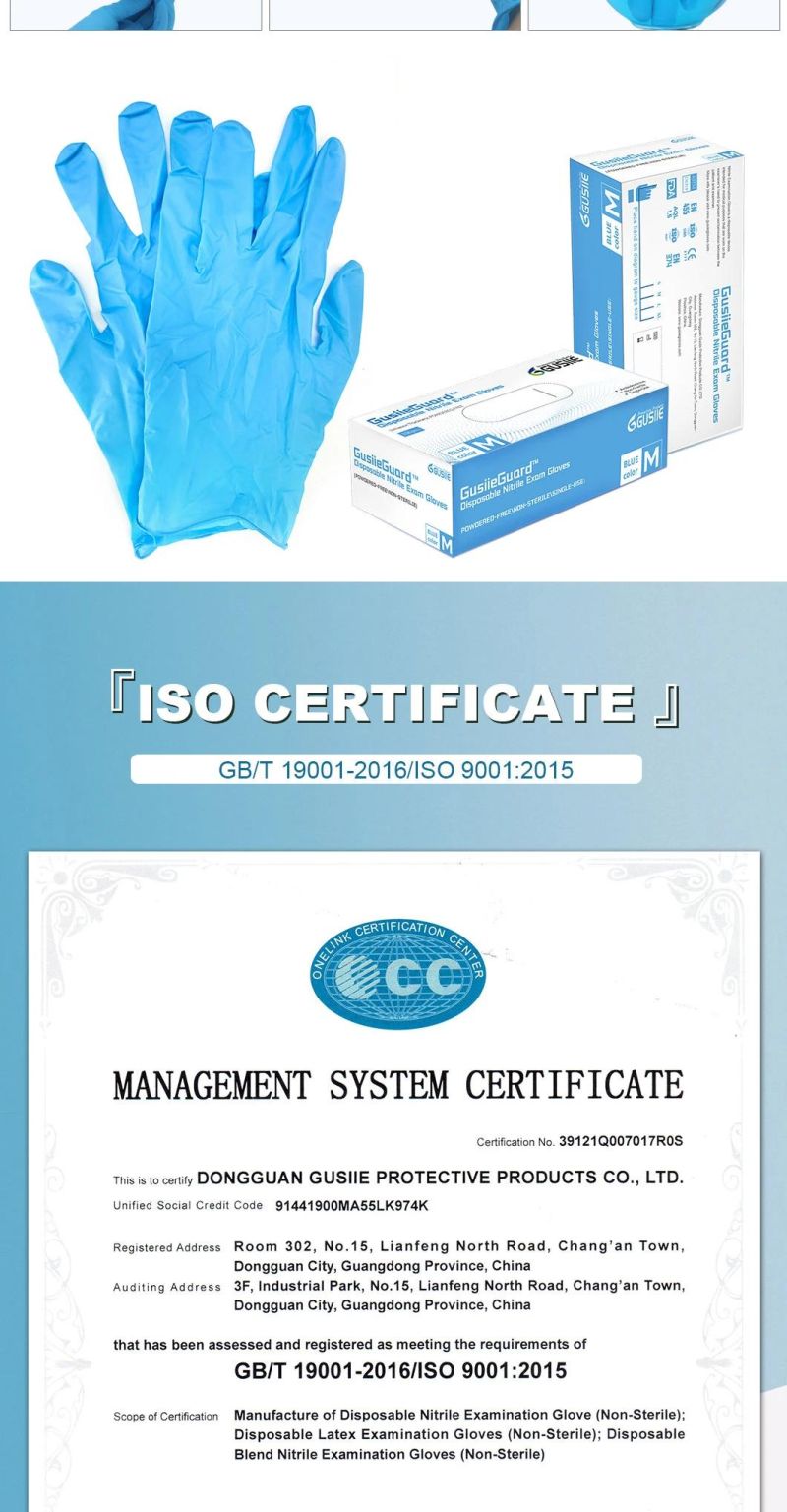High Quality Wholesale Nitrile Materials Disposable Examination Nitrile Gloves