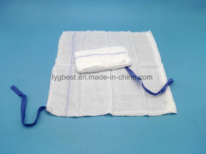 100% Cotton Absorbent Medical Gauze Lap Sponge for Hospital Use