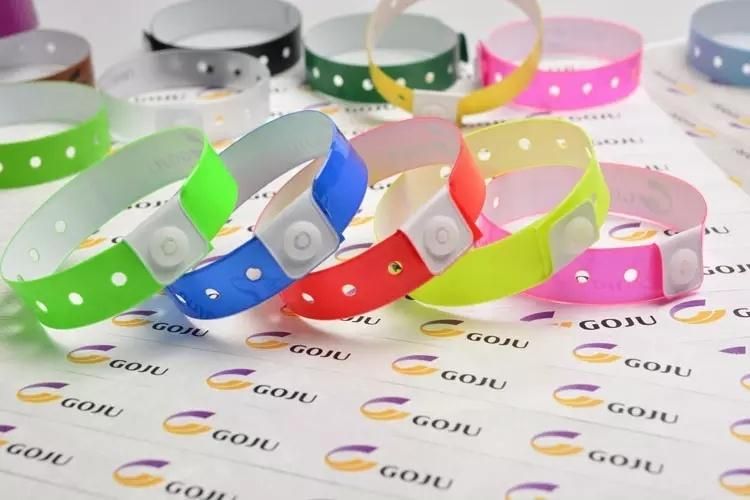 Custom Cheap Vinyl L Shaped PVC Festival Wristband