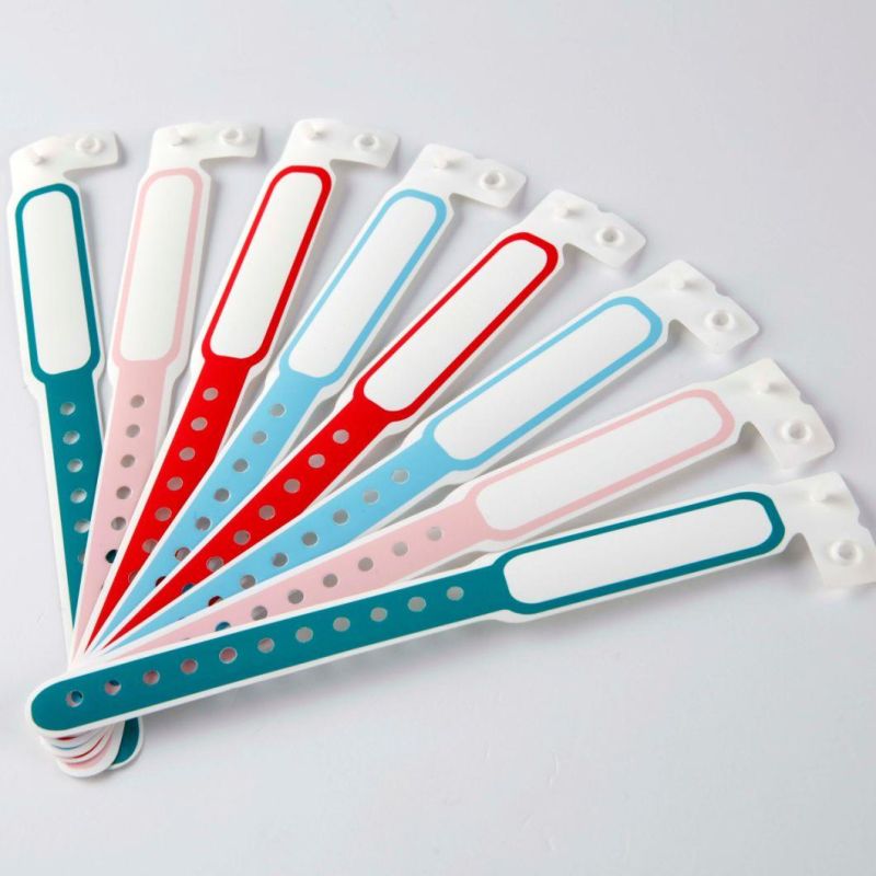 Written-on Waterproof Custom One Time Use Plastic Medical ID Band for Patient