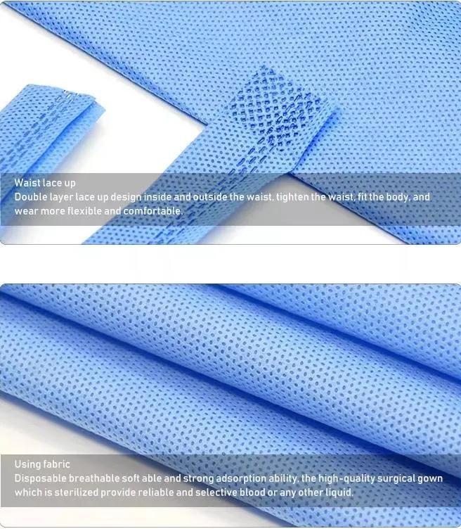 En13795 Approval Disposable PP+PE Waterproof Isolation Gown