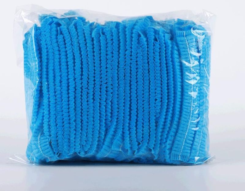 Cap Nurse Disposable Non Woven Double Elastic Surgical Mob Cap / Medical Clip Cap / Non-Woven Head