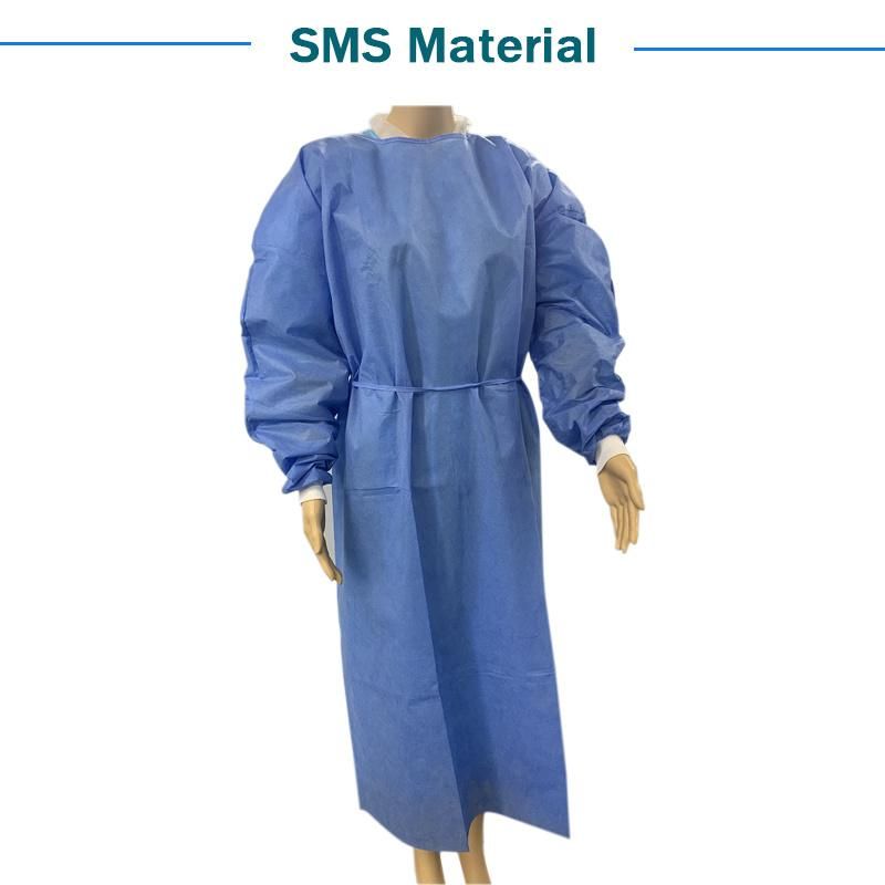 Disposable Isolation Gown Yellow Medical Waterproof PP+PE Leve1 Isolation Gown Non Woven