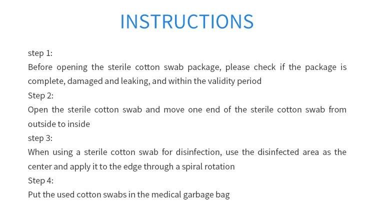 Medical Supplies Round Q-Tip Sterile Cotton Sample Collection Swab