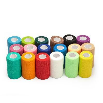 CE&ISO Approved Medical Disposable Colored Elastic Adhesive Bandage