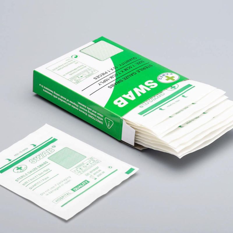 Medical Sterile Gauze Swab Block Degreased Gauze Piece Gauze Pad Wound Cleaning Gursing Dressing Piece