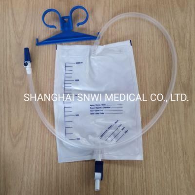 CE ISO Approved 2000ml Adult Disposable Medical Sterile Luxury Urine Bag