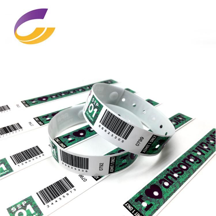 Plastic Material Professional Wristbands for Adult with One off Use Button