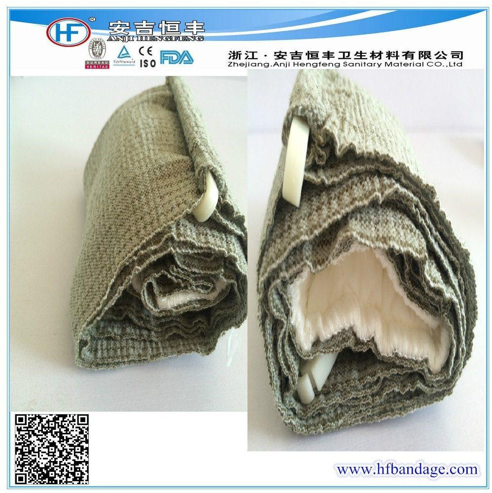 First Aid Dressing Elastic Emergency Bandage with Cotton Pad 4m