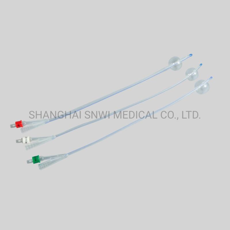 100% All Silicone Foley Balloon Catheter for Disposable Medical Single Use