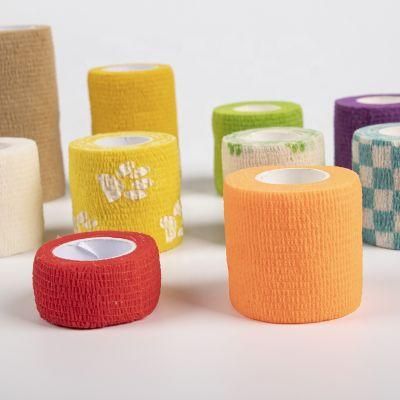 Nonwoven Vet Wrap Elastic Medical Selfadhesive Cohesive Bandage Wraps