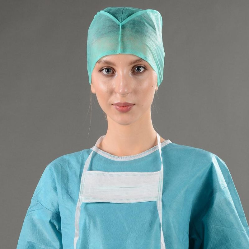 Green Surgical Cap Medical Hair Cap for Man & Woman