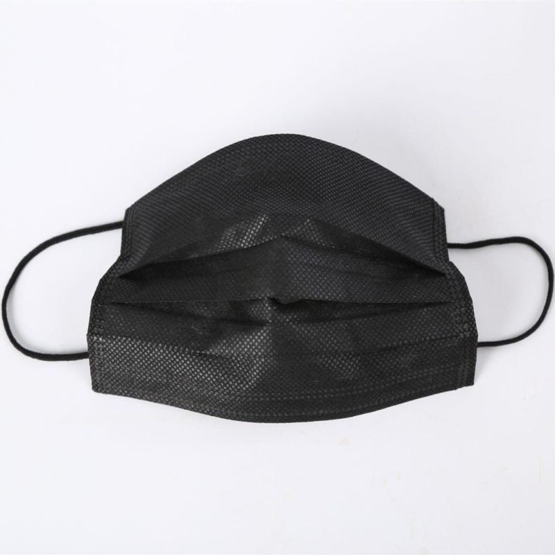 3 Ply PP Nonwoven Disposable Black Face Mask for Cleanroom