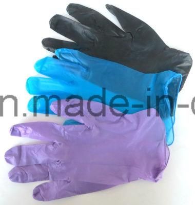 FDA Approved Black Nitrile Gloves with Powder Free