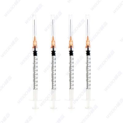 Medical Disposable Supply Vaccine Syringe with Needle 1ml
