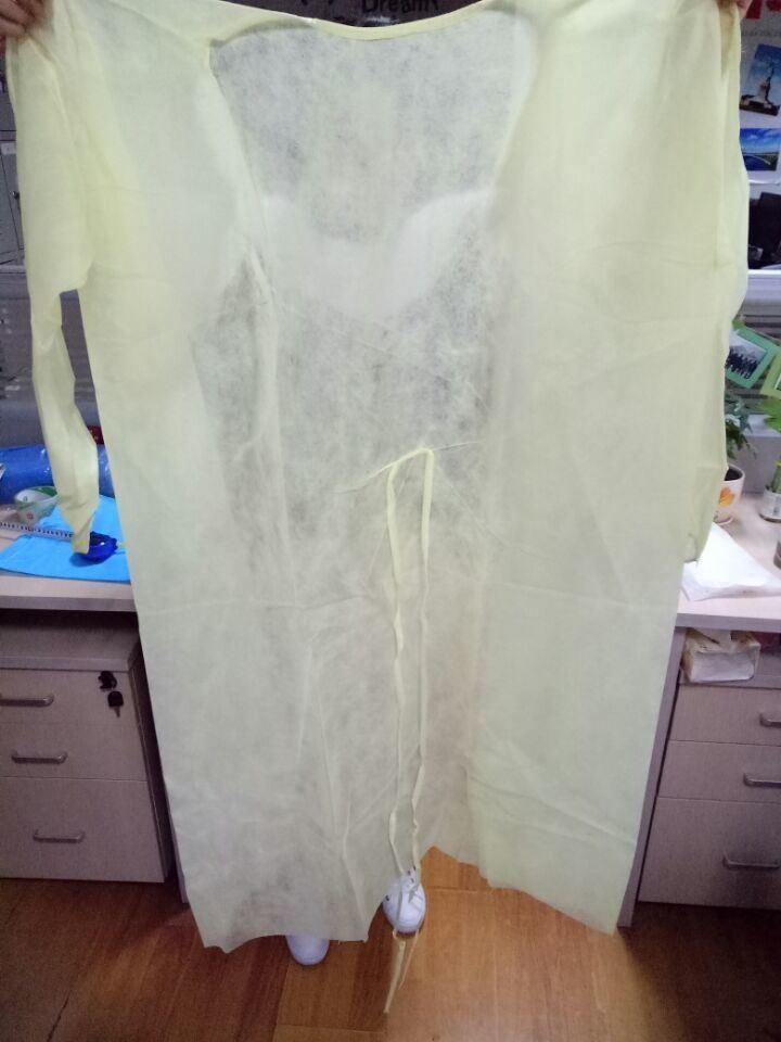 Multi-Ply Lightweight Disposable Yellow Surgical Isolation Gown