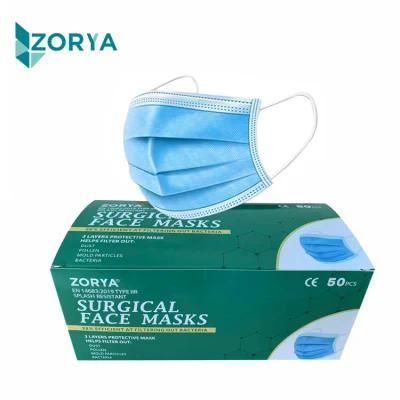 China Supplier Disposable Face Mask Exlusive Design 3 Ply Pain-Free Coveru Free Sample Round Earloop Type I/II/Iir Face Mask