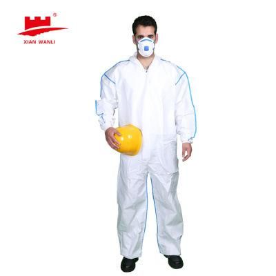 Anti-Virus Sterile PP PE Disposable Isolation Hazmat Safety Suit Protective Clothing Medical Coveralls with High Quality