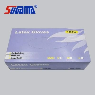 Latex Disposable 6g Examination Gloves Powder Free