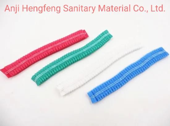 Disposable Non Woven Strip Bouffant Head Cover Hair Clip Cap